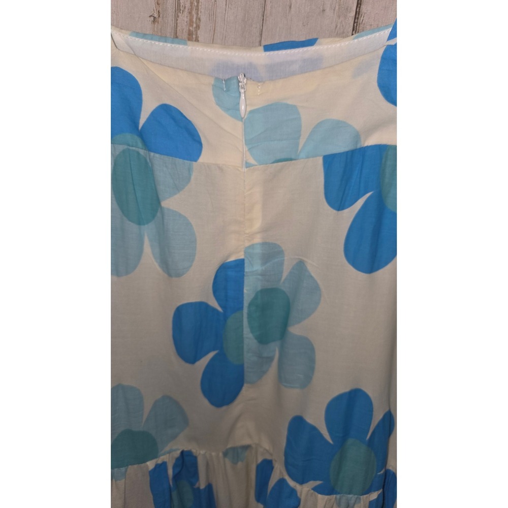 Jacquie The Label M Tiered Maxi Sundress Dress Floral semi-sheer Wide-strap - Picture 5 of 9